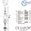 Ideal Standard Connect Air Concept Air Silver Storm Slim Pillar Tap Spares